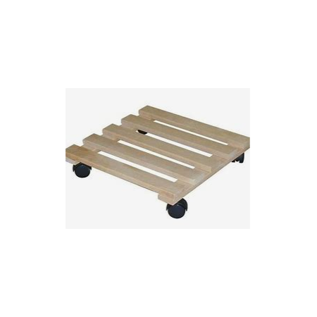 Porte Plante à Roulettes Bois Clair - Support Mobile