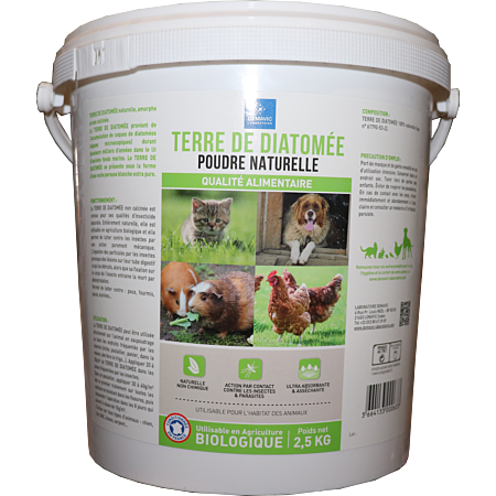 Terre de Diatomée Antiparasitaire Naturelle Animaux 2.5kg
