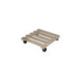 Porte Plante à Roulettes Bois Clair - Support Mobile