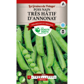 Pois Nain Très Hâtif d'Annonay Les Doigts Verts