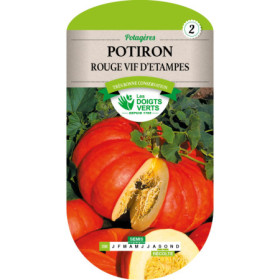 Potiron Rouge Vif d'Etampes Les Doigts Verts