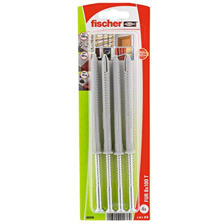 Cheville Fischer FUR 8x100T Nylon Blister 8 Pièces