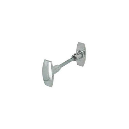 Poignée de Porte Bouton Double ALPERTEC Aluminium Poli Carré 6 mm
