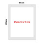 Cadre Contour Blanc 18x24cm Pour Photos 10x15cm