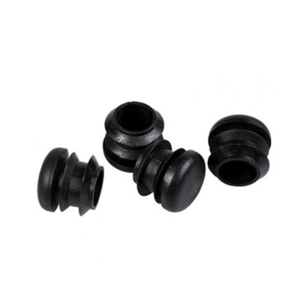 Embouts Plastique Ronds Noirs 3M Ø27-28 mm Lot de 4
