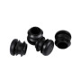 Embouts Plastique Ronds Noirs 3M Ø27-28 mm Lot de 4