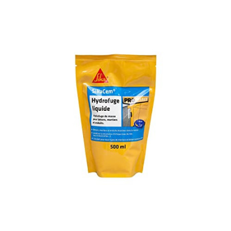 Sika Hydrofuge de Masse Liquide Béton & Mortier 500ml