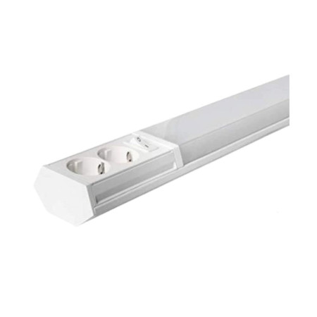 Plafonnier LED MEGAMAN F59900SM Blanc avec 2 Prises Intégrées