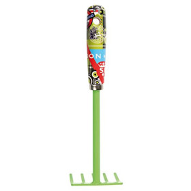 Râteau de jardin 5 dents - S&J London - Outil léger et coloré