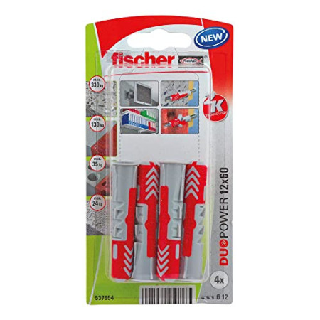 Cheville Fischer DuoPower 12x60 Fixation Solide