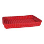 Plateau Rouge en Osier 53x32.5x6.5 cm Rangement & Décoration