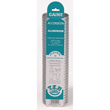Gaine Alu TEN D100 3m Flexible & Résistante Chaleur