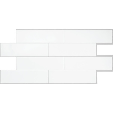 Smart Tiles Oslo XL : Dosseret Autocollant Blanc Brillant