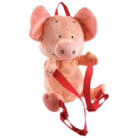 Sac à Dos Peluche Wibbly Pig Rose Winnie l'ourson