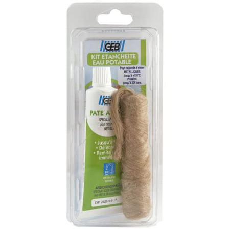 Kit Étanchéité Eau Potable GEB Pâte Filasse