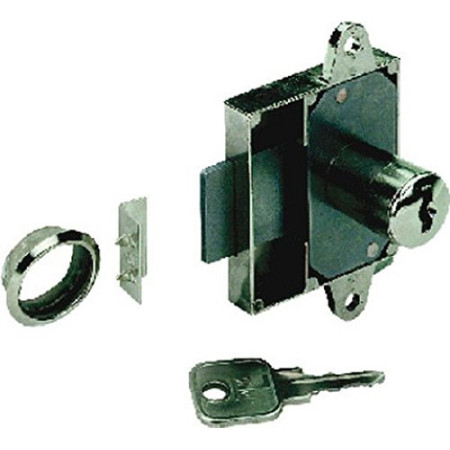 Serrure Meuble Applique Acier HETTICH 25mm Réversible