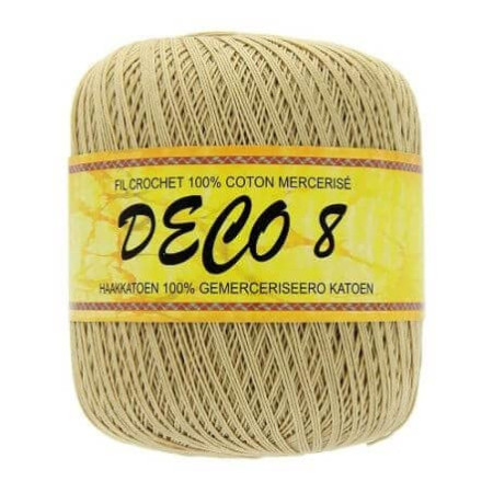 Fil à Crocheter Coton Écru 560M Deco 8