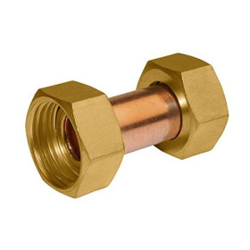 Raccord Droit 2 Écrous Prisonniers F12x17 pour Tube Cuivre Laiton