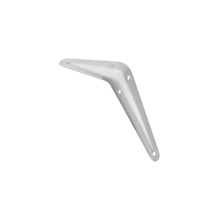 Console Emboutie Industrielle Acier Vernis Blanc 75x100mm