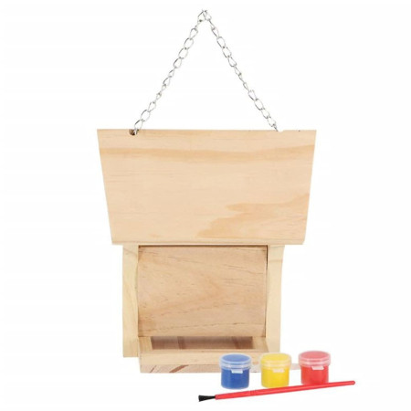 Mangeoire à oiseaux en bois à peindre - DIY pour enfants
