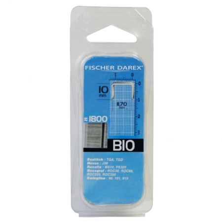 Agrafes Galvanisées Type B FISCHER DAREX 10mm Boîte de 1800
