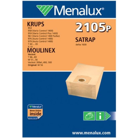 Menalux 2105P 5 Sacs Aspirateur