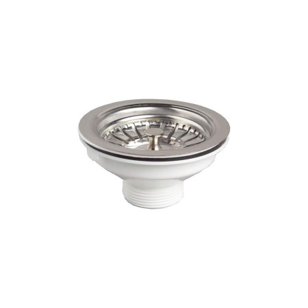 Bonde d'évier WIRQUIN Ø90 mm - Inox, sans trop-plein