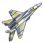 Ecusson Brodé Avion de Chasse Thermocollant