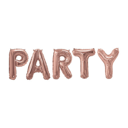 Ballons Glamour "PARTY" Rose Gold Décoration