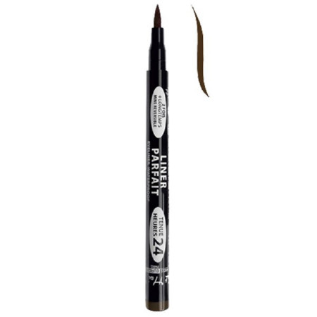 Liner Parfait Waterproof Miss Europe Marron Tenue 24h