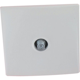 Prise TV F Legrand - Blanc - 80 mm