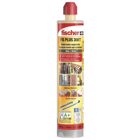 Résine Fischer FIS PLUS Fixation Polyvalente Béton FissuréNon Fissuré