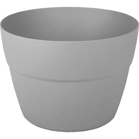EDA - Pot Cavalier Cancùn 8 L - pour Balcons et Rambardes - Ø 29 x 20 -6 cm - Gris béton
