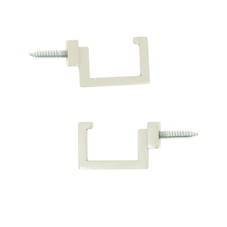 Rideaux Gonds Carré Argent Mat pour Tringle